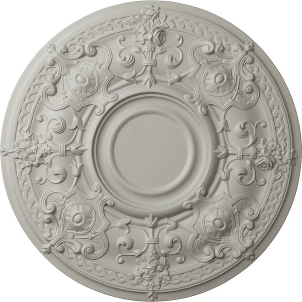 Ekena Millwork Oslo Ceiling Medallion (Fits Canopies up to 10 1/2"), Hand-Painted Pot of Cream, 28 1/8"OD x 1 3/4"P CM28OSPCF - main